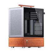 Корпус JONSBO T7 Silver без БП, боковая панель из закаленного стекла, mini-ITX, micro-ATX, серебристый