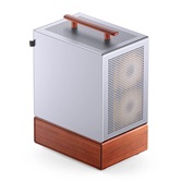 Корпус JONSBO T7 Silver без БП, боковая панель из закаленного стекла, mini-ITX, micro-ATX, серебристый