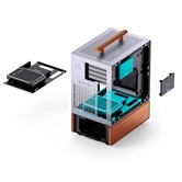 Корпус JONSBO T7 Silver без БП, боковая панель из закаленного стекла, mini-ITX, micro-ATX, серебристый