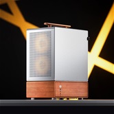 Корпус JONSBO T7 Silver без БП, боковая панель из закаленного стекла, mini-ITX, micro-ATX, серебристый