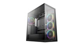 Корпус Deepcool CG580 4F V2 без БП, боковое окно (панорама), 4x120mm ARGB PWM вентилятора, черный, ATX