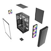 Корпус Powercase Mistral EA20, Tempered Glass, 4x 120mm FRGB Fan, чёрный, ATX  (CMAEA20-L4)