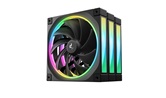 Вентилятор DEEPCOOL FL14-3 IN 1 140x140x25мм (12шт./кор, PWM, ARGB, черный, 500-1700об/мин) Color BOX