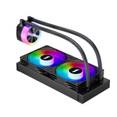 Система водяного охлаждения 1STPLAYER TS1 240 Black / 2x120mm, ARGB, 250W TDP / TS1-240-BK