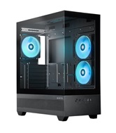 Корпус CHIEFTEC VISTA GT-01B-OP, TG (aquarium), 3x120mm ARGB Fan, mini-ITX, mATX, ATX, черный