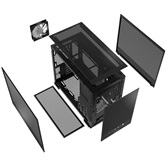 Корпус XPG VALOR MESH NANO Black mATX/Mini-ITX /  1x 120mm ARGB fan /front magnet filter/ 1*USB Type-C+2*USB 3.2/  VALORMESHNANOMAA-BKCWW