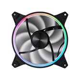 Вентилятор 1STPLAYER FO7-14 Black / 140mm ARGB 3pin 5V PWM 4pin 12V 700-1800rpm 76.25cfm 36.64dBA / FO7-14-BK / BULK