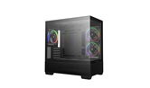 Корпус Deepcool CG380 3F без БП, боковое окно (панорама), 3x120mm ARGB PWM вентилятора, черный, mATX