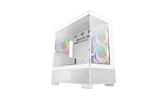 Корпус Deepcool CG380 3F WH без БП, боковое окно (панорама), 3x120mm ARGB PWM вентилятора, белый, mATX