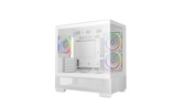 Корпус Deepcool CG380 3F WH без БП, боковое окно (панорама), 3x120mm ARGB PWM вентилятора, белый, mATX