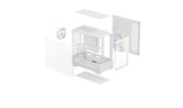 Корпус Deepcool CG380 3F WH без БП, боковое окно (панорама), 3x120mm ARGB PWM вентилятора, белый, mATX