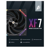 Вентилятор 1STPLAYER XF7 Black / 120mm ARGB 3pin 5V PWM 4pin 12V 600-2000rpm 56.8cfm 33.12dBA / XF7-BK-1IN1