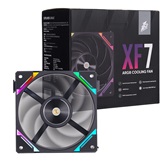 Комплект вентиляторов (3 шт.) 1STPLAYER XF7 Black / 120mm ARGB 3pin 5V PWM 4pin 12V 600-2000rpm 56.8cfm 33.12dBA / XF7-BK-3IN1