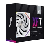 Комплект вентиляторов (3 шт.) 1STPLAYER XF7 White / 120mm ARGB 3pin 5V PWM 4pin 12V 600-2000rpm 56.8cfm 33.12dBA / XF7-WH-3IN1