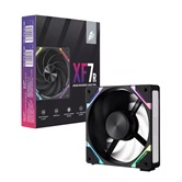 Вентилятор 1STPLAYER XF7R Black / 120mm Reverse ARGB 3pin 5V PWM 4pin 12V 600-2000rpm 56.8cfm 33.12dBA / XF7R-BK-1IN1