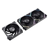 Комплект вентиляторов (3 шт.) 1STPLAYER XF7R Black / 120mm Reverse ARGB 3pin 5V PWM 4pin 12V 600-2000rpm 56.8cfm 33.12dBA / XF7R-BK-3IN1