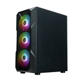 Корпус XASTRA  A304 4FRGB Black ATX/Mesh/halfl-size TG/4x120mm FRGB FC fans/ A304-4FC12F