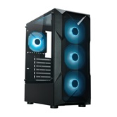 Корпус XASTRA  A304 4ARGB-C6 Black ATX/Mesh/half-size TG/4x120mm ARGB FC fans/Argb+PWM HUB 6port/ A304-4FC12A-C6 