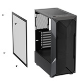 Корпус XASTRA  A304 4ARGB-C6 Black ATX/Mesh/half-size TG/4x120mm ARGB FC fans/Argb+PWM HUB 6port/ A304-4FC12A-C6 