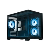 Корпус XASTRA QW500M 6ARGB-C10-UC Black mATX/Aquarium/Screewless/ 6x120mm ARGB PWM FM fans/Argb+PWM HUB 10port/Type-C/ QW500M-6FM12A-C10-UC