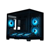 Корпус XASTRA QW500M 6ARGB-C10-UC Black mATX/Aquarium/Screewless/ 6x120mm ARGB PWM FM fans/Argb+PWM HUB 10port/Type-C/ QW500M-6FM12A-C10-UC