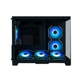 Корпус XASTRA QW500M 6ARGB-C10-UC Black mATX/Aquarium/Screewless/ 6x120mm ARGB PWM FM fans/Argb+PWM HUB 10port/Type-C/ QW500M-6FM12A-C10-UC