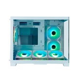 Корпус XASTRA QW500M 6ARGB-C10-UC White mATX/Aquarium/Screewless/ 6x120mm ARGB PWM FM fans/Argb+PWM HUB 10port/Type-C/ QW500M-6FM12A-C10-UC-WH
