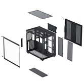 Корпус XASTRA QW500 4ARGB-C10-UC Black ATX/Aquarium/Screewless/4x120mm ARGB PWM FM fans/Argb+PWM HUB 10port/Type-C/ QW500-4FM12A-C10-UC