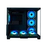 Корпус XASTRA QW500 7ARGB-C10-UC Black ATX/Aquarium/Screewless/7x120mm ARGB PWM FM fans/Argb+PWM HUB 10port/Type-C/ QW500-7FM12A-C10-UC