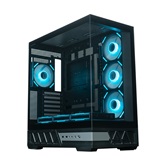 Корпус XASTRA Q700 7ARGB-FS-C10-UC Black ATX/Aquarium/Screewless/7x120mm ARGB PWM Daisy Chain FS fans/Argb+PWM HUB 10port/Type C / Q700-7FS12A-C10-UC