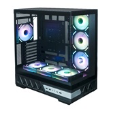 Корпус XASTRA Q700 7ARGB-FS-C10-UC Black ATX/Aquarium/Screewless/7x120mm ARGB PWM Daisy Chain FS fans/Argb+PWM HUB 10port/Type C / Q700-7FS12A-C10-UC