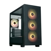 Корпус XASTRA  A510M 4ARGB-UC Black mATX/Mesh/ Screwless full-size TG /4x 120mm FC120 ARGB PWM fans/ Type-C / A510M-4FC12A-UC