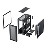 Корпус XASTRA  A510M 4ARGB-UC Black mATX/Mesh/ Screwless full-size TG /4x 120mm FC120 ARGB PWM fans/ Type-C / A510M-4FC12A-UC