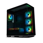 Корпус XASTRA Q600 6ARGB-C10-UC Black ATX/Aquarium/Screewless/6x120mm ARGB PWM FM fans/Argb+PWM HUB 10port/ Type-C / Q600-6FM12A-C10-UC