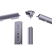 Корпус JONSBO Jonsplus BO400CG без БП, боковая панель из закаленного стекла (панорама), mini-ITX, micro-ATX, ATX, серый