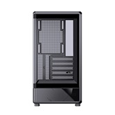 Корпус JONSBO D200 Black без БП, боковая панель из закаленного стекла (панорама), mini-ITX, micro-ATX, черный