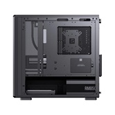 Корпус JONSBO D200 Black без БП, боковая панель из закаленного стекла (панорама), mini-ITX, micro-ATX, черный