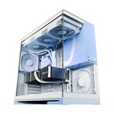 Корпус Geometric Future Model 5 White Blue with fans / mid tower, E-ATX / 5x140mm ARGB fans / 1AM5WKPB01100