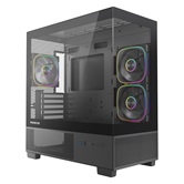 Корпус Powercase Vision Micro S3B, Tempered Glass, Type-C, 3x 120mm ARGB PWM Fan, чёрный, mATX  (CVMMSB-A3)