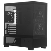 Корпус Powercase Vision Micro S3B, Tempered Glass, Type-C, 3x 120mm ARGB PWM Fan, чёрный, mATX  (CVMMSB-A3)
