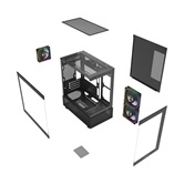 Корпус Powercase Vision Micro M2 ARGB, Tempered Glass, 3x 120mm ARGB PWM Fan, чёрный, mATX  (CVMBM2-A3)