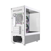 Корпус Powercase Vision Micro M2 ARGB, Tempered Glass, 3x 120mm ARGB PWM Fan, белый, mATX  (CVMWM2-A3)