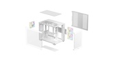 Корпус Deepcool CG330 3F WH без БП, боковое окно (панорама), 3x120mm ARGB PWM вентилятора, белый, mATX