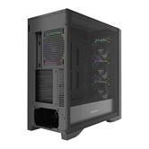 Корпус Powercase ByteFlow Pro ARGB, Black, Tempered Glass, Type-C, 4x 120мм ARGB PWM Fans, чёрный, E-ATX  (CH9GPB-A4)