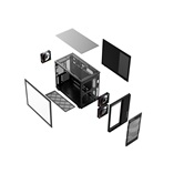 Корпус Powercase TX3 ARGB, TG, Type-C, 3x 120мм ARGB PWM Fans, чёрный, mATX  (CTX3AB-A3)