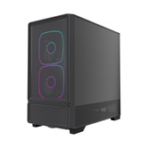 Корпус Powercase AX5, Black, TG, Type-C, 2x 140mm +3x 120mm ARGB PWM Fans, ARGB+PWM HUB, Nylon filters, чёрный, ATX  (CJXA-A5)