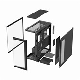 Корпус XASTRA Q600 4ARGB-C10-UC Black ATX/Aquarium/Screewless/4x120mm ARGB PWM FM fans/Argb+PWM HUB 10port/Type C/ Q600-4FM12A-C10-UC