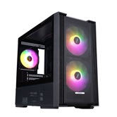 Корпус 1STPLAYER AU6 ARGB Black / mATX / 2x140mm & 3x120mm ARGB fans / AU6-BK-2FA7-14-2FA7R-1FA7