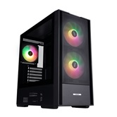 Корпус 1STPLAYER AU7 ARGB Black / ATX / 2x140mm & 3x120mm ARGB fans / AU7-BK-2FA7-14-2FA7R-1FA7