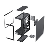 Корпус XASTRA Q700 7ARGB-FG-C10-UC Black ATX/Aquarium/Screewless/7x120mm ARGB PWM FG fans/Argb+PWM HUB 10port/Type C / Q700-7FG12A-C10-UC